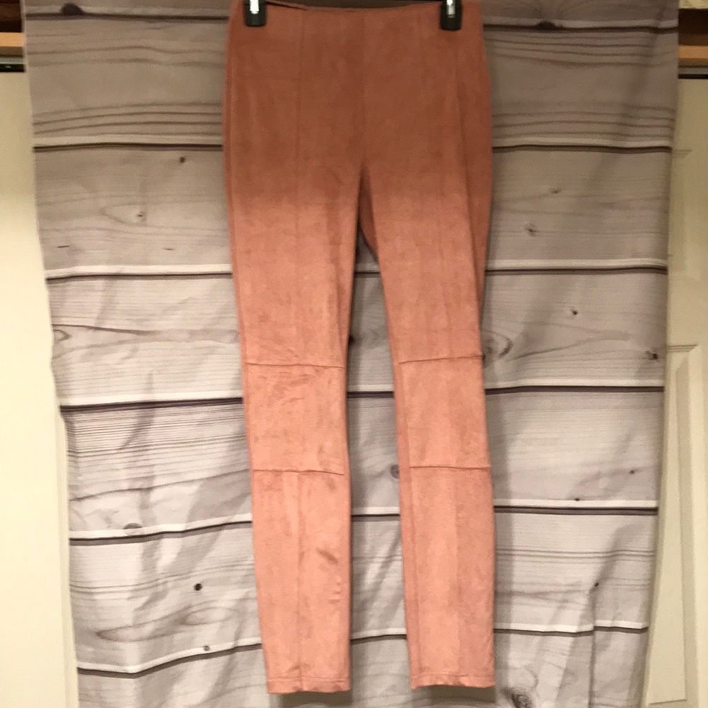 Size L salmon pink leggings dry clean